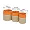 Honey Can Do Orange &#x26; Beige Paper Straw Nesting Baskets with Handles Set